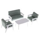 Green Sofa Couch End Table Furniture Set For 1:12th Dollhouse Accessories