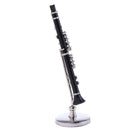 Handcrafted 19cm Copper Clarinet Model Instrument Collectibles Miniature Dolls Accessory Home Ornaments Children Gift