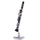 Handcrafted 19cm Copper Clarinet Model Instrument Collectibles Miniature Dolls Accessory Home Ornaments Children Gift