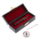 Handcrafted 19cm Copper Clarinet Model Instrument Collectibles Miniature Dolls Accessory Home Ornaments Children Gift