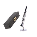 Handcrafted 19cm Copper Clarinet Model Instrument Collectibles Miniature Dolls Accessory Home Ornaments Children Gift