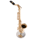 1/6 Scale Copper Saxophone Model PU Box Set for Action Figures Hot Toys Dolls House Miniature Decor