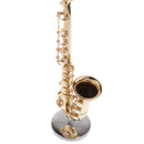 Miniature 14cm Copper Saxophone Music Instrument Model Display Home Decor Educational Toy Kids Birthday Gift