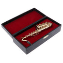 Miniature 14cm Copper Saxophone Music Instrument Model Display Home Decor Educational Toy Kids Birthday Gift