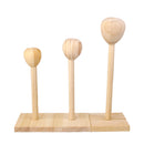 14cm Doll Wig Hair Stand Wooden Display Supporter for 1/8 BJD LUTS DOD MSD Dollfie Doll Clothes