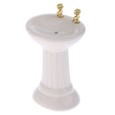 3pcs Mini White Ceramic Bathroom Set for 1:12th Scale Dolls House Furniture