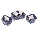 1/12 Wood Sofa Couch Cushions Set Dollhouse Living Room Furniture Accessories Decoration Dark Blue