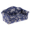 1/12 Wood Sofa Couch Cushions Set Dollhouse Living Room Furniture Accessories Decoration Dark Blue