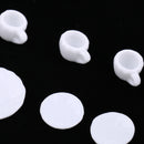 1/12 Scale Miniature 15 Pieces White Ceramic Chinese Tea Coffee Set Tableware Furniture for Dolls House Kitchen Table Decor