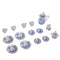 1/12 Dollhouse Miniature Tableware Tea Coffee Wine Cup Set 15 Pieces Kit Blue Flower Patterns
