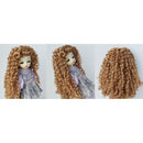 1/6 BJD Doll Long Curly Wig Brown Hairpiece for DOD LUTS DZ Doll Hair Making Supplies