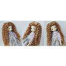 1/6 BJD Doll Long Curly Wig Brown Hairpiece for DOD LUTS DZ Doll Hair Making Supplies