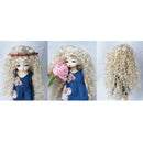 Long Wave Curly Wig Golden Hair for 1/6 BJD Dollffie MSD AOD AS Dolls Hairpiece DIY Making Repair Accessory