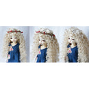 Long Wave Curly Wig Golden Hair for 1/6 BJD Dollffie MSD AOD AS Dolls Hairpiece DIY Making Repair Accessory