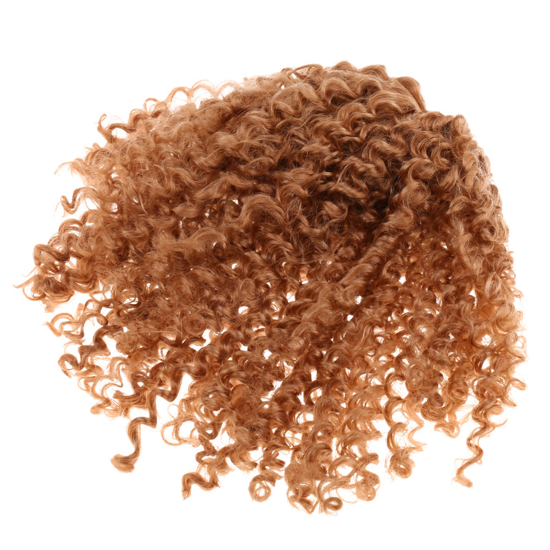 1/4 BJD Doll Long Curly Wig Brown Hairpiece for DOD LUTS SD SID Doll Hair Making Supplies