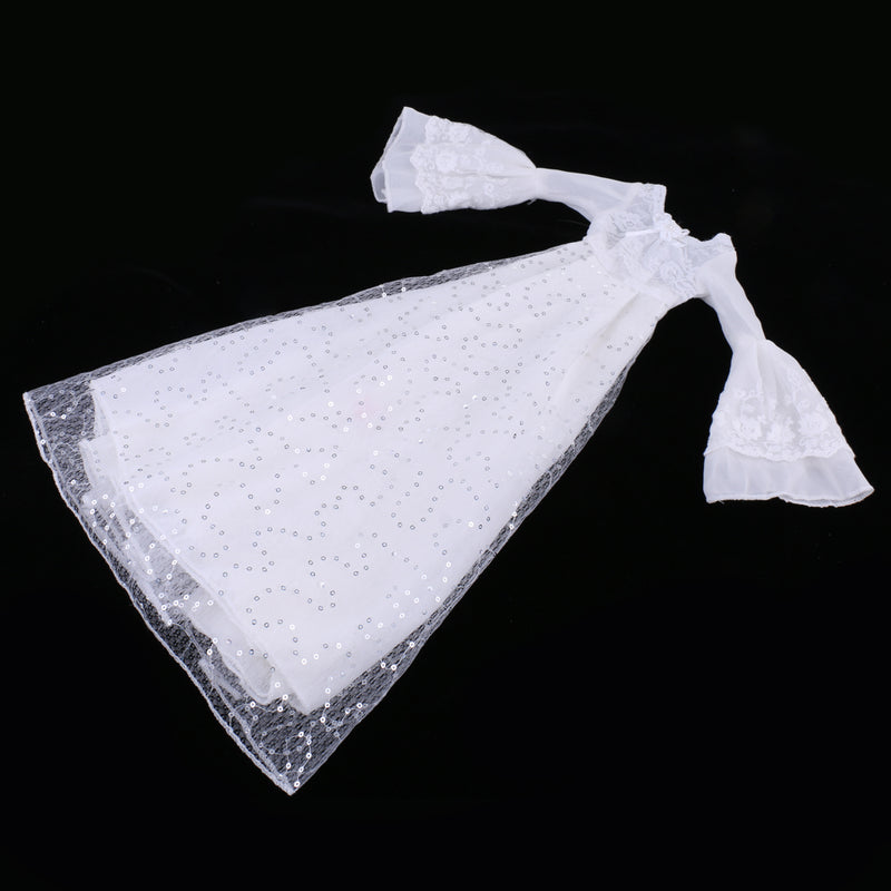 1/3 BJD Fancy White Sequined Tulle Dress Clothes for 60cm Fairy Night Lolita Doll SD LUTS DOT