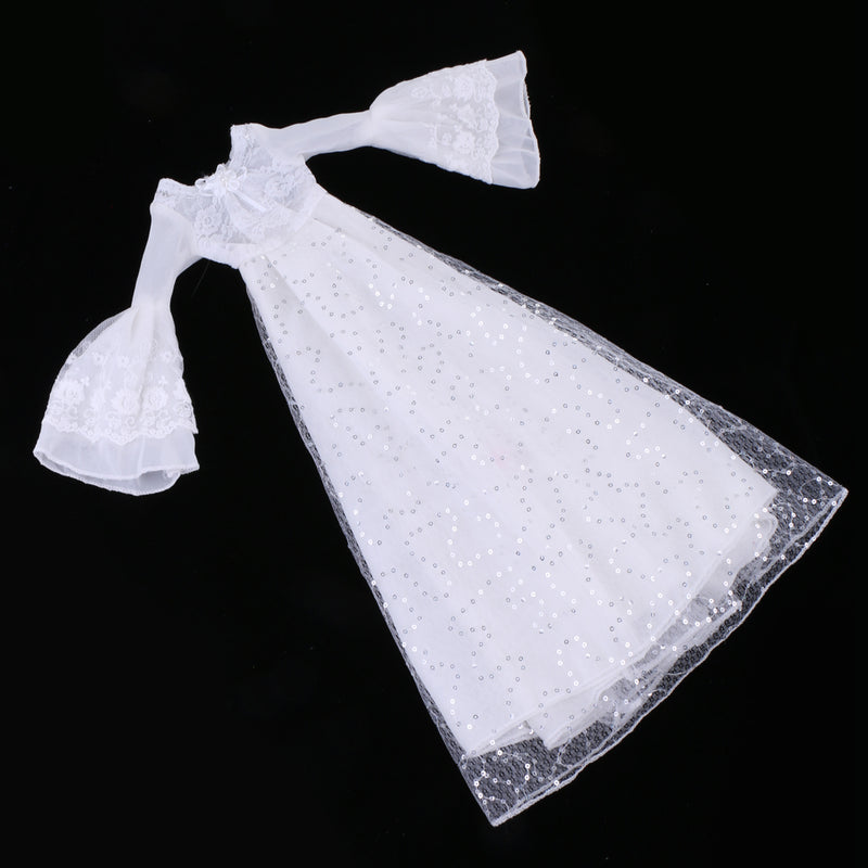 1/3 BJD Fancy White Sequined Tulle Dress Clothes for 60cm Fairy Night Lolita Doll SD LUTS DOT