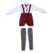 1/3 BJD Fancy White Blouse Plaid Suspender Pants Set Clothes for 60cm Fairy Night Lolita Doll SD LUTS DOT