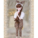 1/3 BJD Fancy White Blouse and Floral Suspender Pants Clothes for 60cm Fairy Night Lolita Doll SD LUTS DOT