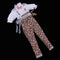 1/3 BJD Fancy White Blouse and Floral Suspender Pants Clothes for 60cm Fairy Night Lolita Doll SD LUTS DOT