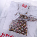 1/3 BJD Fancy White Blouse and Floral Suspender Pants Clothes for 60cm Fairy Night Lolita Doll SD LUTS DOT