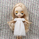 Fashion Strapless Lace Dress Short Sleeve Skirt Casual Outfit for 1/6 Pullip Blythe Azone Dolls Clothes Collections
