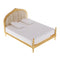 1/12 Dollhouse Miniature Bedroom European Furniture Double Bed with Mattress