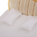 1/12 Dollhouse Miniature Bedroom European Furniture Double Bed with Mattress