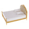 1/12 Dollhouse Miniature Bedroom European Furniture Double Bed with Mattress