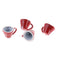 1/12 Scale Chinese Porcelain Coffee Tea Set Dollhouse Miniature Tableware Cookware Furniture Decoration Red