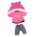 Handmade Fashion Pink Tee Pants Hat Set Clothes Accessories for 40cm 16-inch Salon Doll Gifts