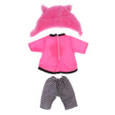 Handmade Fashion Pink Tee Pants Hat Set Clothes Accessories for 40cm 16-inch Salon Doll Gifts