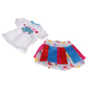Handmade Fashion Colorful Top & Skirt Set Clothes Accessories for 40cm 16-inch Salon Doll Gifts