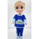 Handmade Fashion Blue Top and Pants Set Clothes Accessories for 40cm 16-inch Salon Doll Gifts
