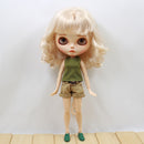 Fashion Brown Short Trousers Belt Suit Outfit for 12inch Blythe Momoko Azone Dolls Clothing Accessories