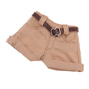 Fashion Brown Short Trousers Belt Suit Outfit for 12inch Blythe Momoko Azone Dolls Clothing Accessories