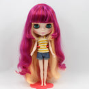 Fashion Striped Suspender Tops Jeans Shorts Suit Outfit for 12inch Blythe Momoko Azone Dolls Clothing Accessories