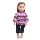 Hearts Print Top and Pants Set Outfit Clothes For 18'' American Girl AG Doll