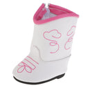 Stylish PU Leather Zipper Boots Shoes for 18inch American Girl Our Generation Journey AG Dolls Clothing Accessory