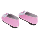 Adorable PU Leather Thin Shoes Flats Outfit for 18inch American Girl Our Generation My Life Dolls Accessories Pink