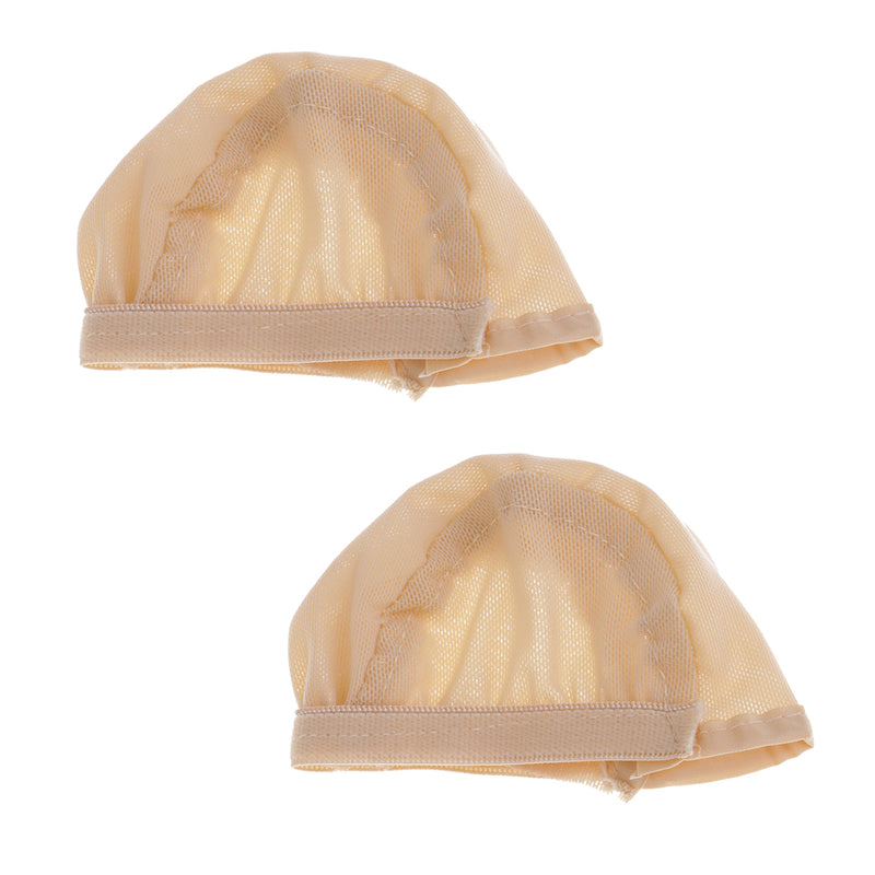 1/3 BJD Doll Wigs Cap Headgear Net Cap for Dollfie LUTS DZ Doll Making Nude Color 2 Pieces