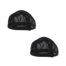 2 Pieces Doll Wigs Cap Headgear Cap for 1/3 BJD DOD Doll Fixed-Wig Net DIY Making Accessories Black