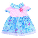 New Dolls Clothing Outfit Butterfly Dress Casual Dresses for 18inch American Girl Doll Blue
