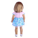 New Dolls Clothing Outfit Butterfly Dress Casual Dresses for 18inch American Girl Doll Blue