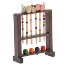 1/12 Dollhouse Miniature Wooden Croquet Game Set Garden Sports Decoration
