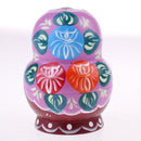 10 Pieces Set Flower Patterns Wooden Russian Nesting Dolls Stacking Matryoshka Toy Home Office Decoration