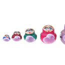 10 Pieces Set Flower Patterns Wooden Russian Nesting Dolls Stacking Matryoshka Toy Home Office Decoration