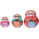 10 Pieces Set Flower Patterns Wooden Russian Nesting Dolls Stacking Matryoshka Toy Home Office Decoration