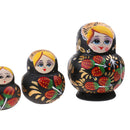 10 Pieces Set Strawberry Patterns Wooden Russian Nesting Dolls Stacking Matryoshka Toy Home Office Decoration
