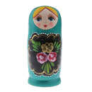 Green Wooden Russian Nesting Babushka Matryoshka 8pcs Dolls Set Decoration